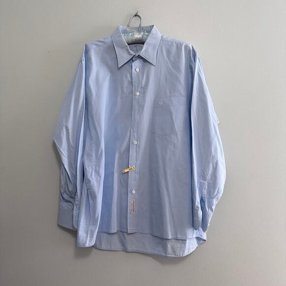 Vintage Christian Dior blue button down size L - Picture 2 of 6